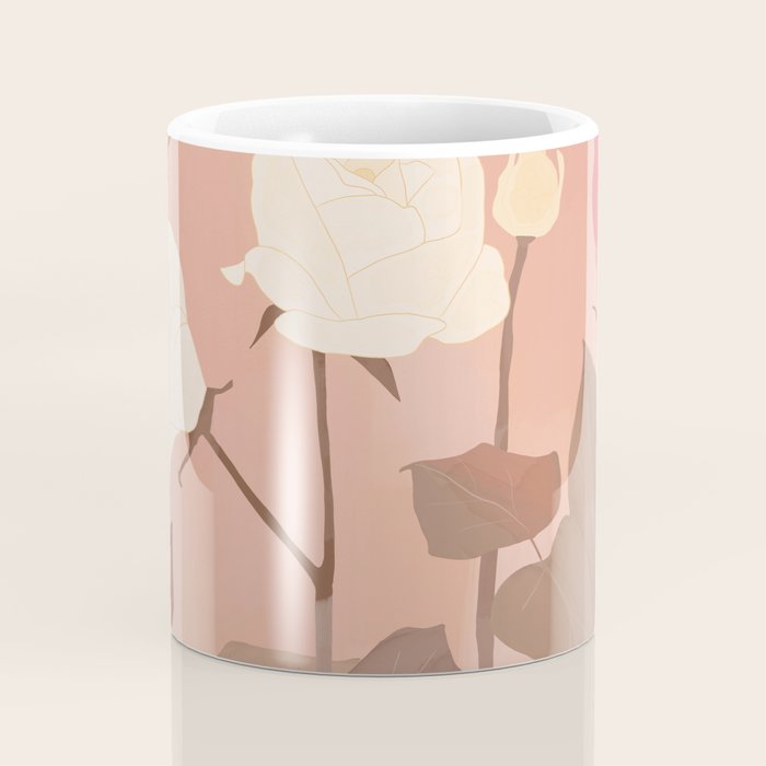 White and Red Roses Coffee Mug Gallery Image 4