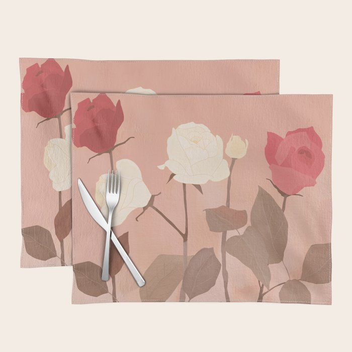 White and Red Roses Placemat Gallery Image 1