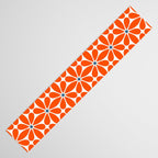 Bold Orange Floral Repeat Pattern Table Runner Gallery Image 3