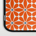 Bold Orange Floral Repeat Pattern Laptop Sleeve Gallery Image 3
