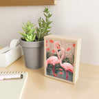 Pink Flamingo Pair In The Bloom Mini Art Print Gallery Image 2