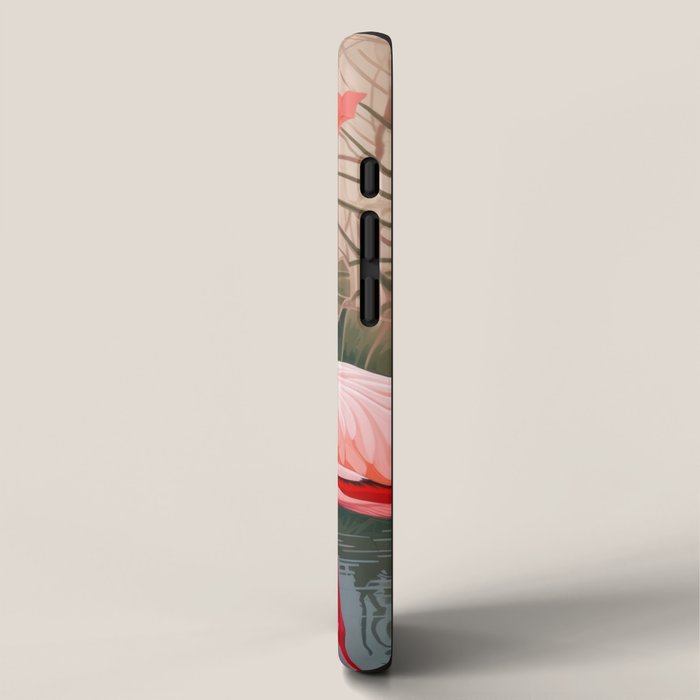 Pink Flamingo Pair In The Bloom iPhone Case Gallery Image 2