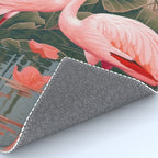 Pink Flamingo Pair In The Bloom Rug Gallery Image 4