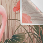 Pink Flamingo Pair In The Bloom Wall Tapestry Gallery Image 3