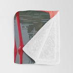 Pink Flamingo Pair In The Bloom Throw Blanket Gallery Image 3