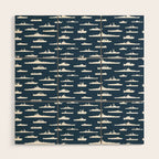 Battleship // Navy Blue Wood Wall Art Gallery Image 1