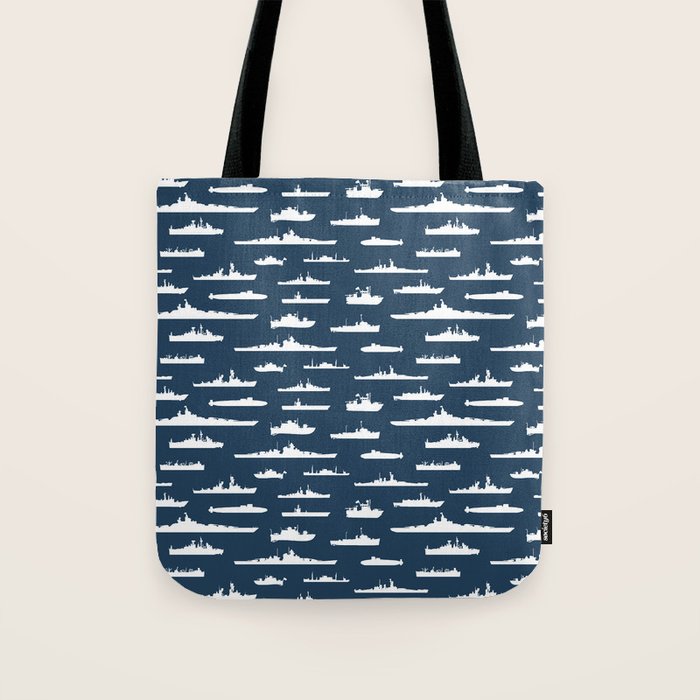 Battleship // Navy Blue Tote Bag Gallery Image 1