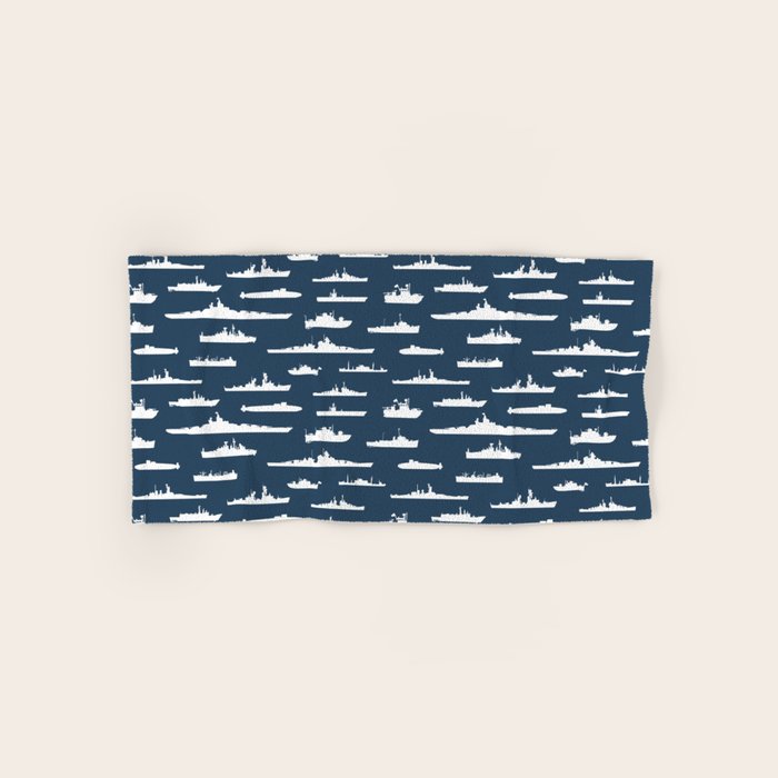 Battleship // Navy Blue Bath Towel Gallery Image 1