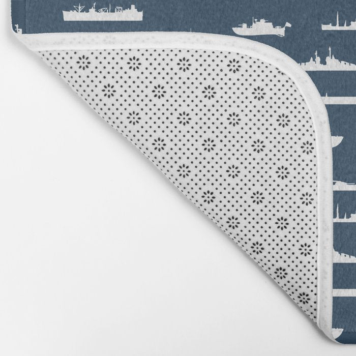 Battleship // Navy Blue Bath Mat Gallery Image 2