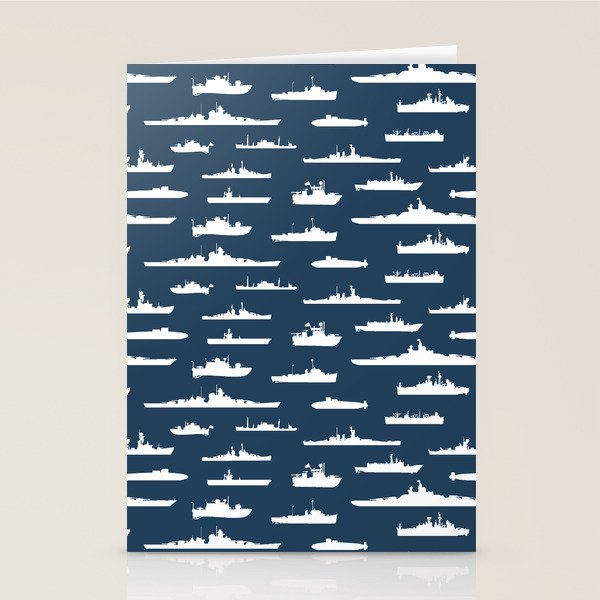 Battleship // Navy Blue Stationery Card Gallery Image 1