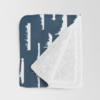 Battleship // Navy Blue Throw Blanket Gallery Image 3