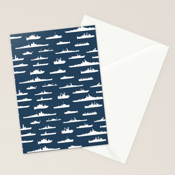 Battleship // Navy Blue Stationery Card Gallery Image 2