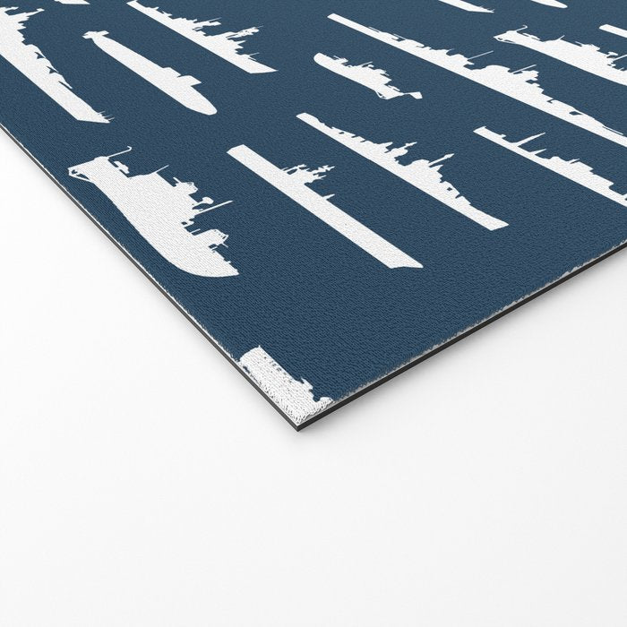 Battleship // Navy Blue Welcome Mat Gallery Image 2