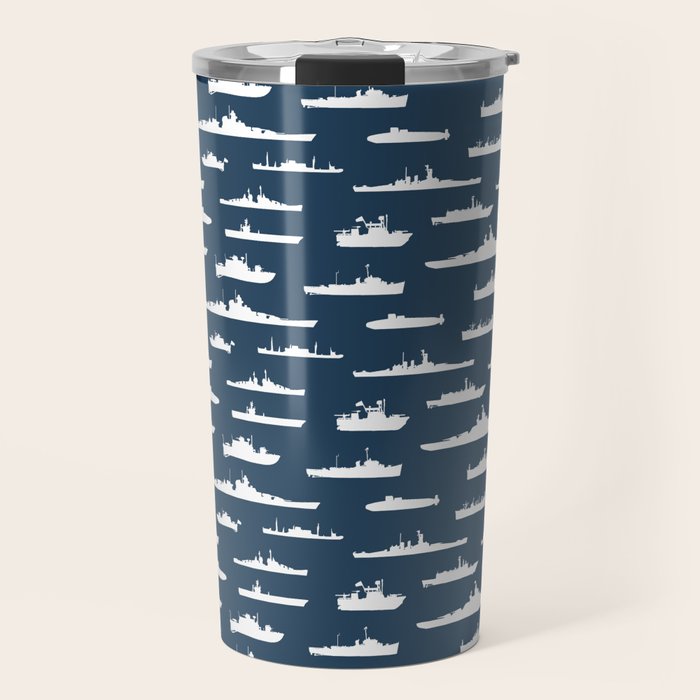 Battleship // Navy Blue Travel Mug Gallery Image 1