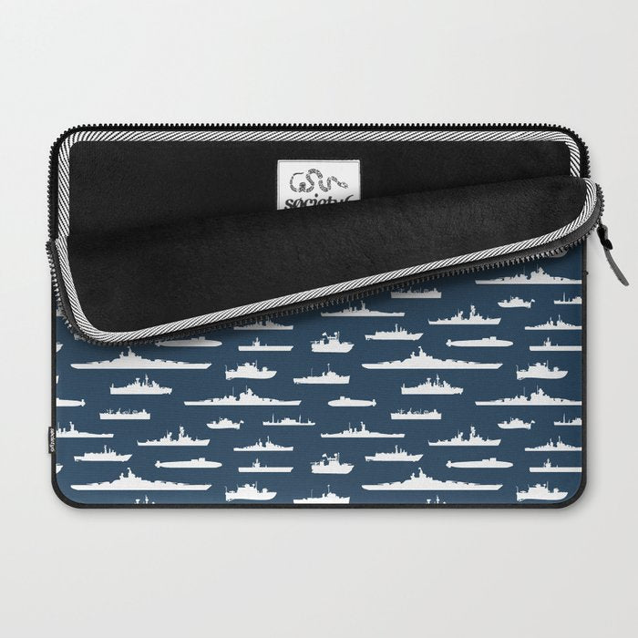 Battleship // Navy Blue Laptop Sleeve Gallery Image 2
