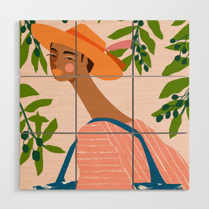 Olive Leaves Wood Wall Art Gallery Image 1