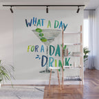 What a Day for a Day Drink - Blue & Green Palette Wall Mural Gallery Image 1