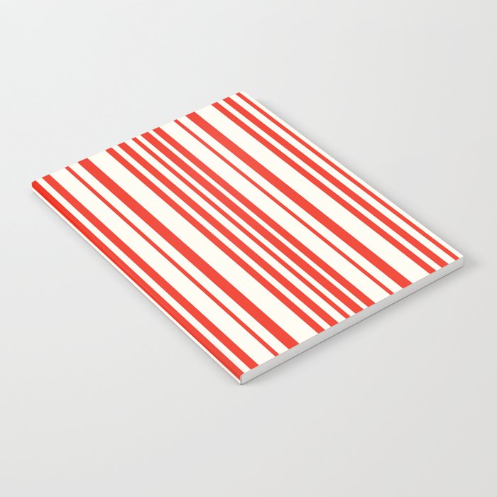 Classic Stripes I - Red & White Candy Cane Notebook Gallery Image 2