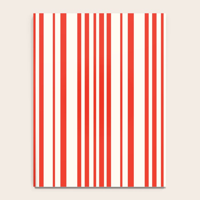 Classic Stripes I - Red & White Candy Cane Notebook Gallery Image 4