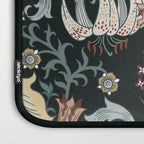 William Morris Enchanted Golden Lily Floral Black Gold  Laptop Sleeve Gallery Image 3