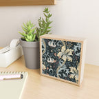 William Morris Enchanted Golden Lily Floral Black Gold  Mini Art Print Gallery Image 2