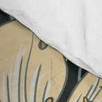 William Morris Enchanted Golden Lily Floral Black Gold  Comforter Gallery Image 4