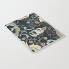 William Morris Enchanted Golden Lily Floral Black Gold  Notebook Gallery Image 3
