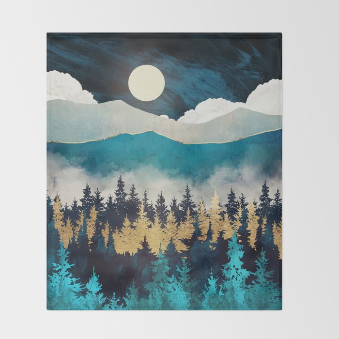 Evening Mist Throw Blanket Gallery Image 2