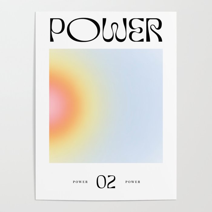 Modern soft blur gradient typography art Poster Gallery Image 1