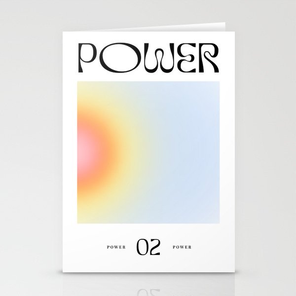 Modern soft blur gradient typography art Stationery Card Gallery Image 1