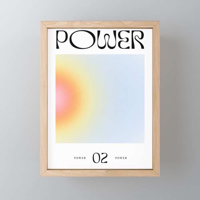 Modern soft blur gradient typography art Mini Art Print Gallery Image 1