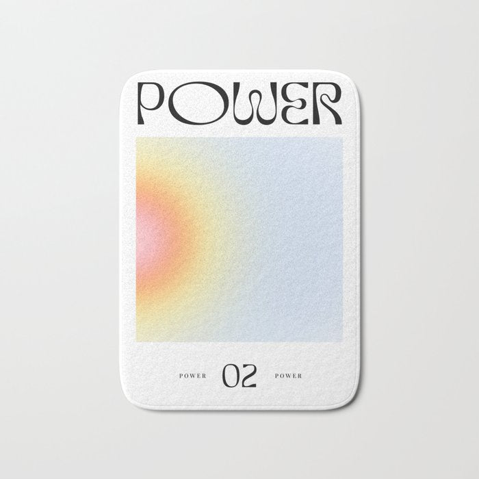 Modern soft blur gradient typography art Bath Mat Gallery Image 1
