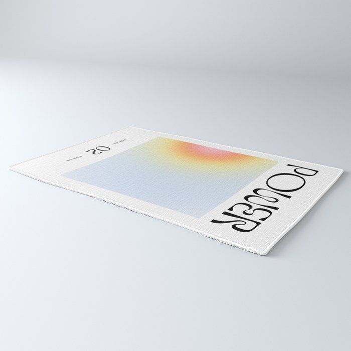 Modern soft blur gradient typography art Rug Gallery Image 3