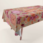 Garden Vegetables and Fresh Fruit in Mocha Mousse Tablecloth Gallery Image 1