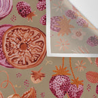 Garden Vegetables and Fresh Fruit in Mocha Mousse Wall Tapestry Gallery Image 3