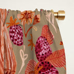 Garden Vegetables and Fresh Fruit in Mocha Mousse Window Curtain Gallery Image 2