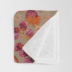 Garden Vegetables and Fresh Fruit in Mocha Mousse Throw Blanket Gallery Image 3