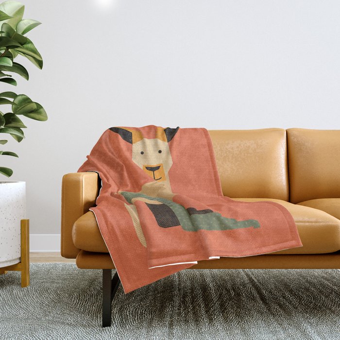 Whimsy Kangaroo Throw Blanket Gallery Image 1