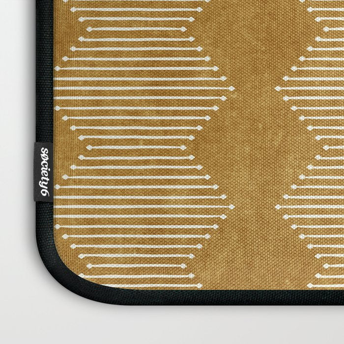 mudcloth diamonds - mustard Laptop Sleeve Gallery Image 3