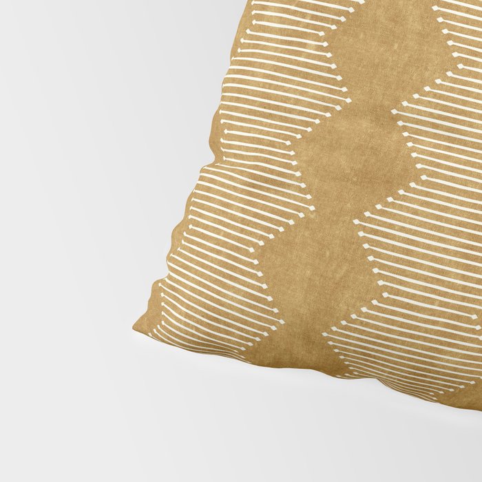 mudcloth diamonds - mustard Pillow Sham Gallery Image 4