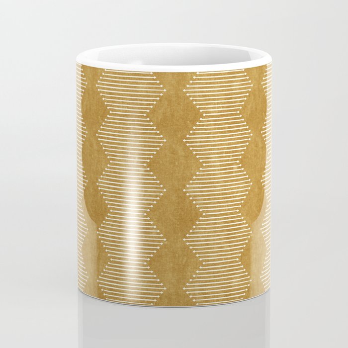 mudcloth diamonds - mustard Coffee Mug Gallery Image 4