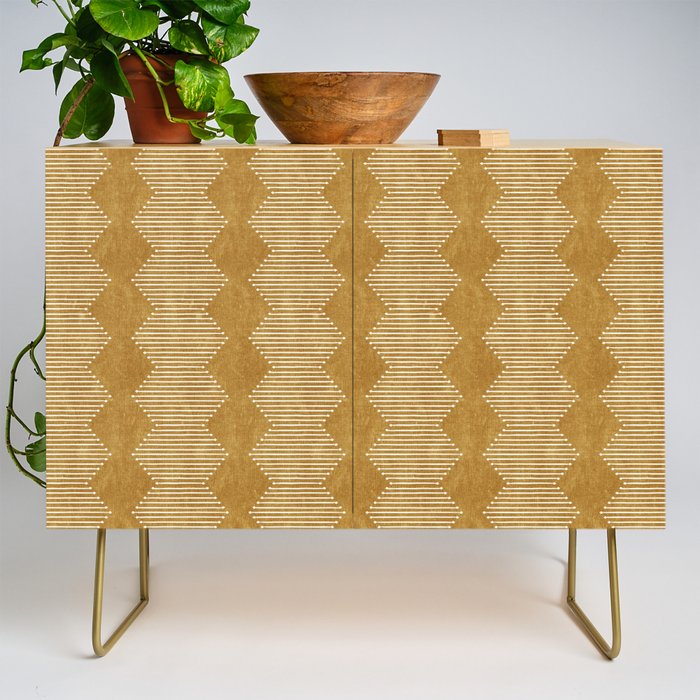mudcloth diamonds - mustard Credenza Gallery Image 1