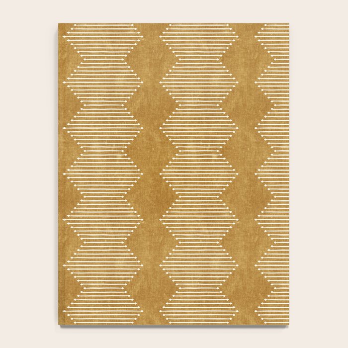 mudcloth diamonds - mustard Notebook Gallery Image 4