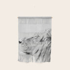 Lion Portrait - Black & White Wall Hanging Gallery Image 1