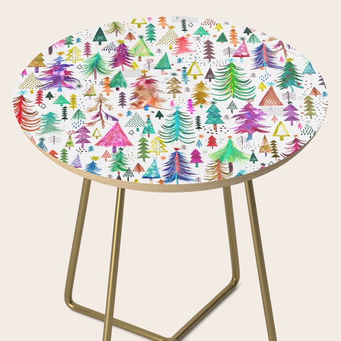 Colorful Christmas Trees Side Table Gallery Image 2