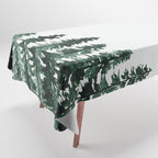 Foggy Pine Trees 2 Tablecloth Gallery Image 1