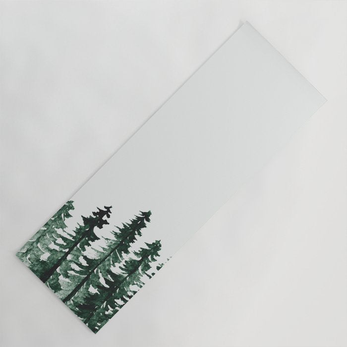 Foggy Pine Trees 2 Yoga Mat Gallery Image 1