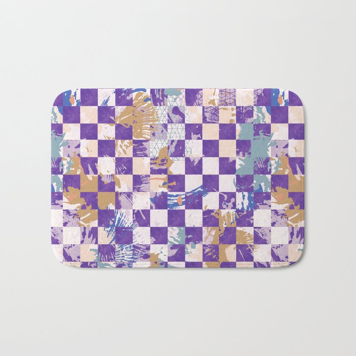 Grid of artistic strokes L Bath Mat Gallery Image 1
