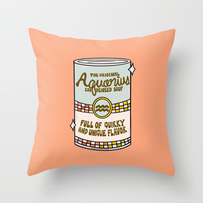 Aquarius Soup Throw Pillow Gallery Image 1