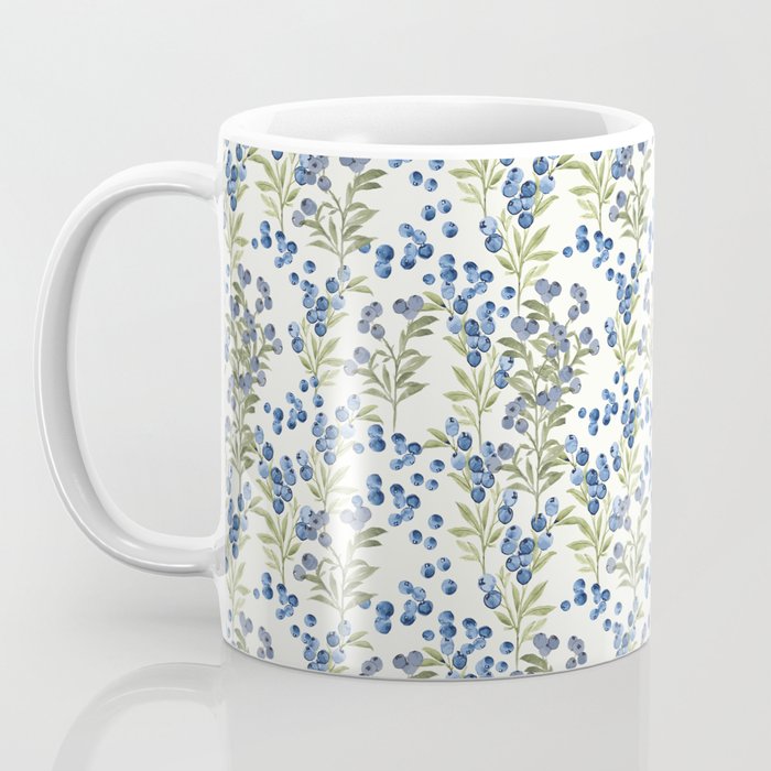 âWild Blueberryâ - Botanical Pattern Coffee Mug Gallery Image 3